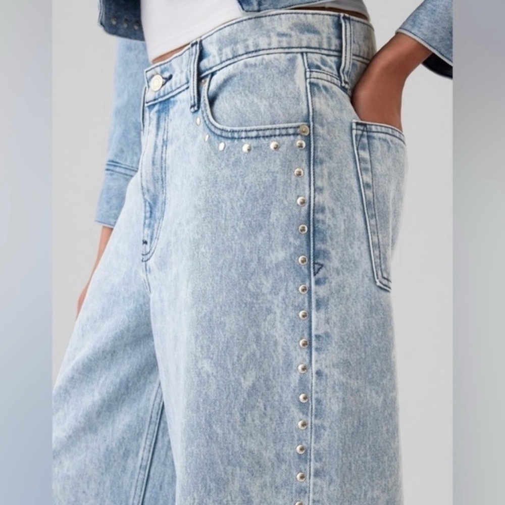 GAP Light Blue Studded Flare Jeans